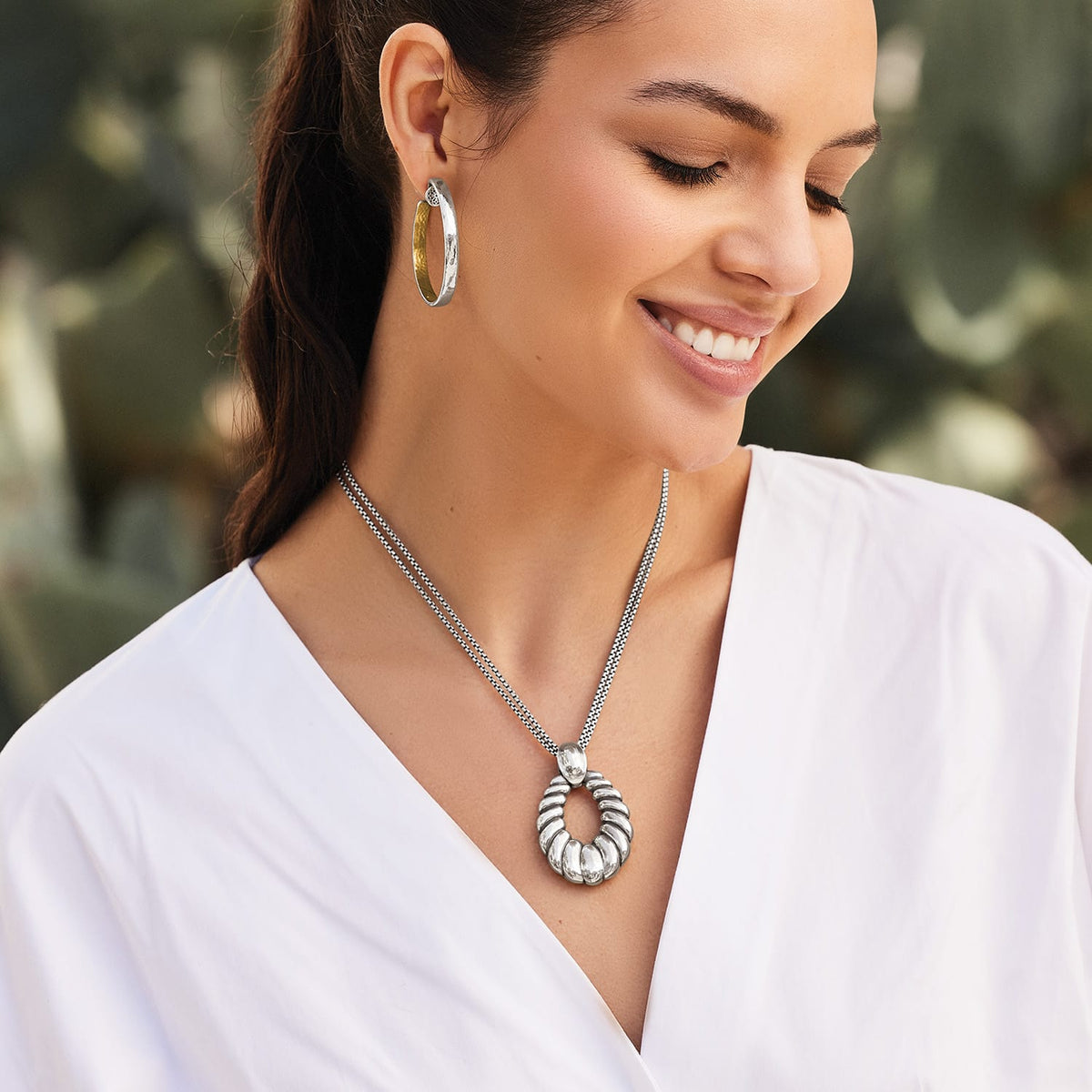 Athena Scalloped Convertible Necklace by Brighton