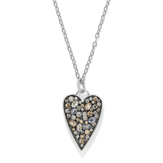 B Bright Reversible Long Pendant Necklace — Silver-Multi