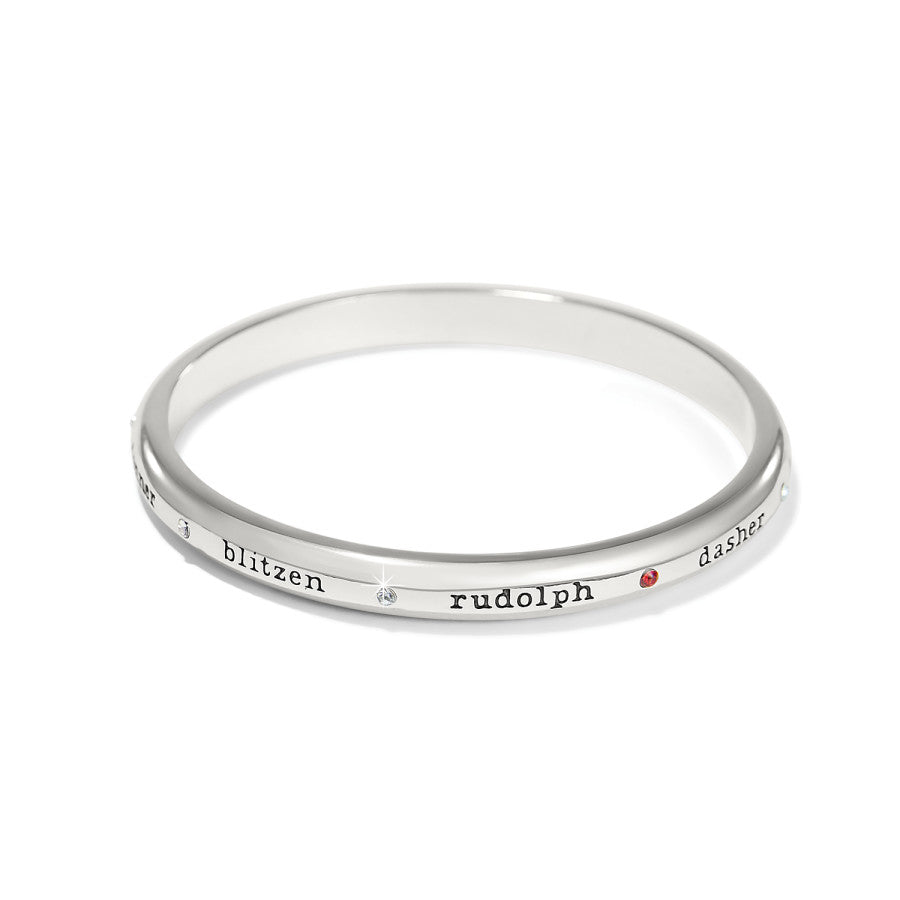 B Merry Reindeer Bangle — Silver