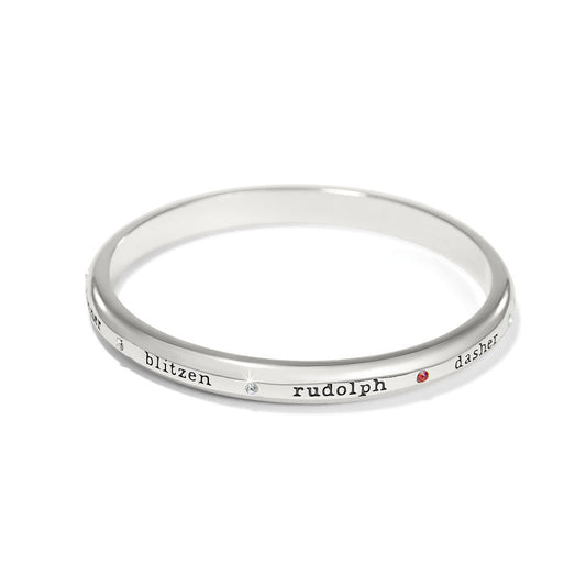 B Merry Reindeer Bangle — Silver