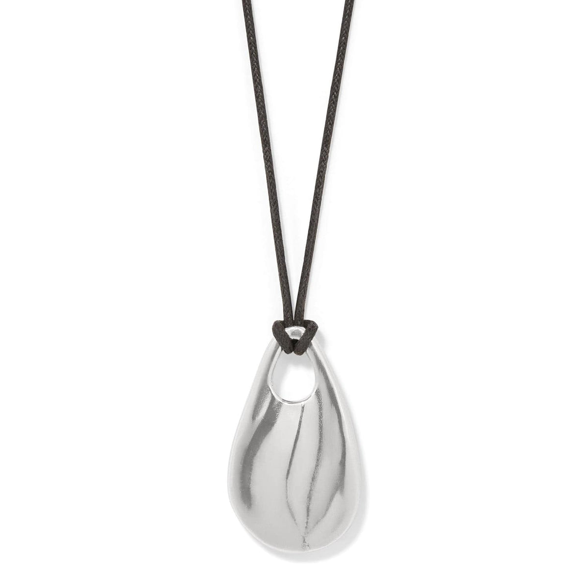 Cascade Drop Cord Necklace — Silver