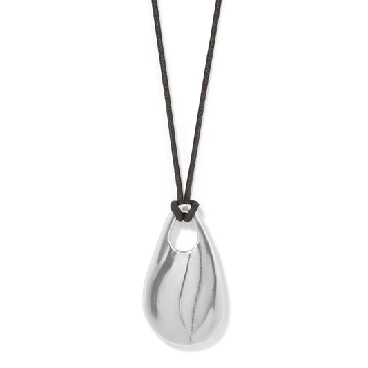 Cascade Drop Cord Necklace — Silver