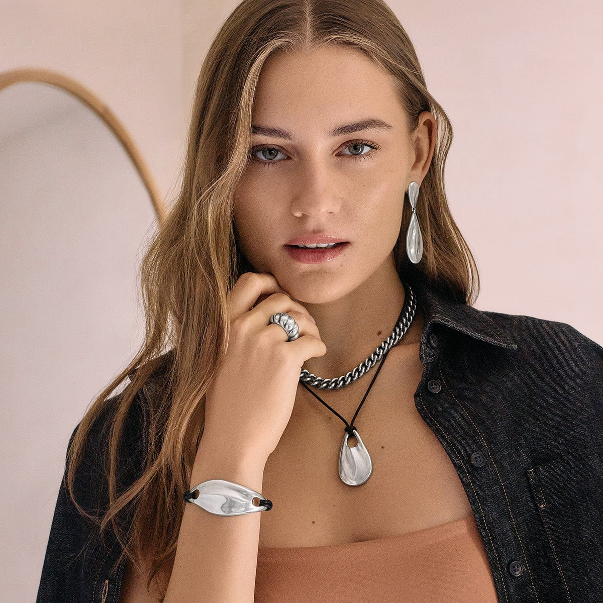 Cascade Drop Cord Necklace by Brighton