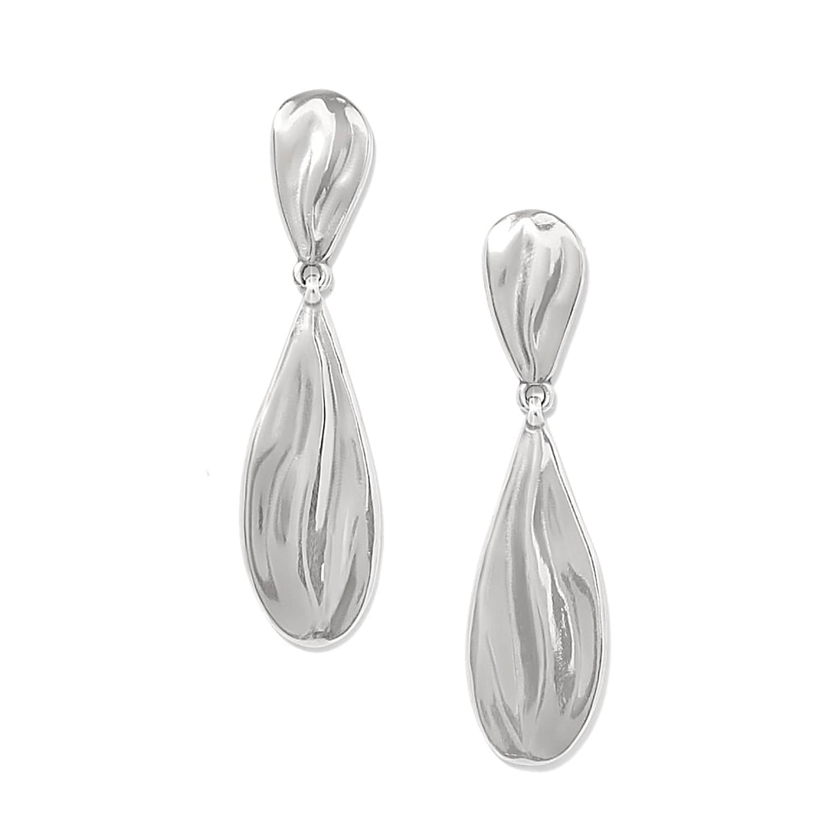 Cascade Drop Post Drop Earrings — Silver