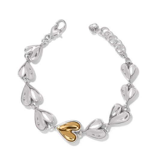 Cascade Heart Bracelet — Silver-Gold