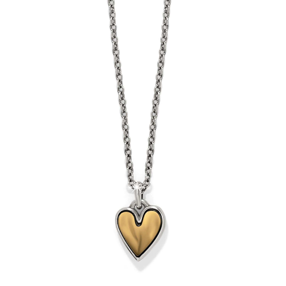 Cascade Heart Mini Necklace — Silver-Gold