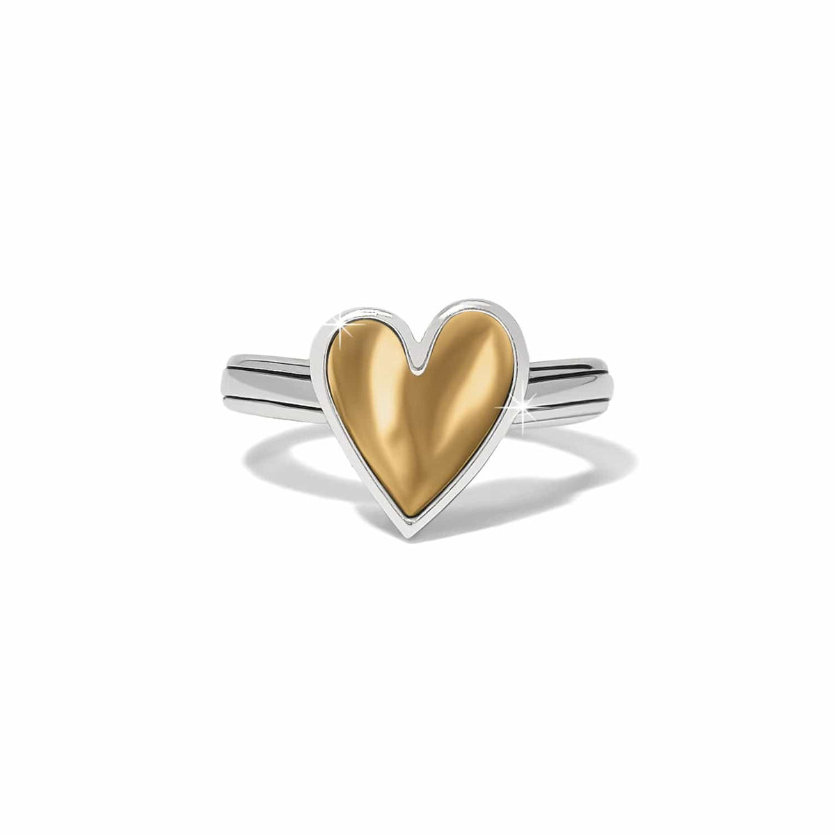 Cascade Heart Ring — Silver-Gold