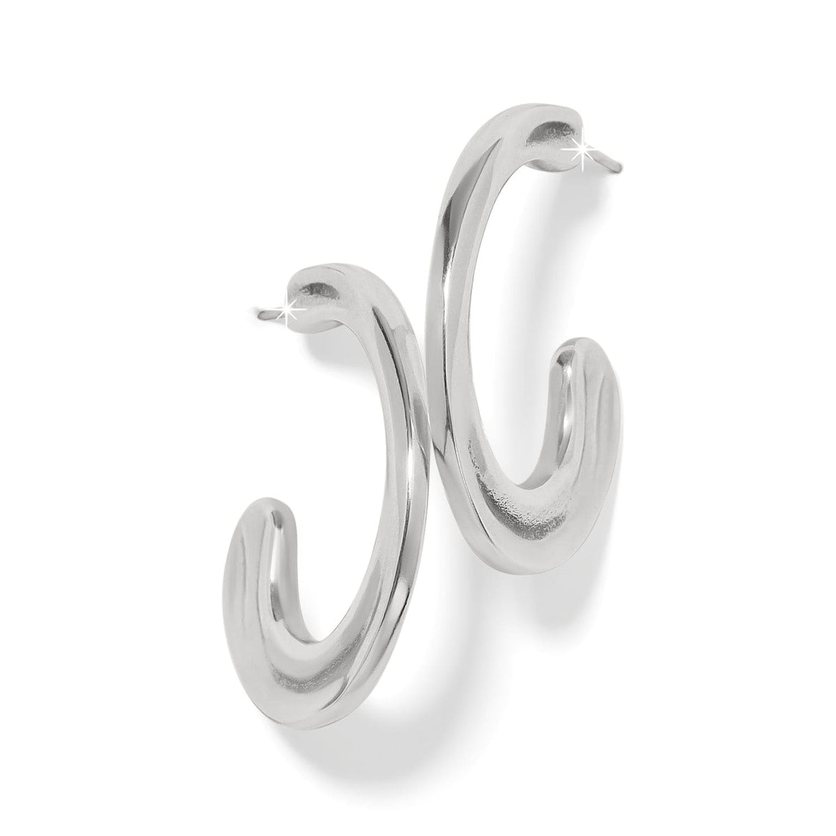 Cascade Hoop Earrings — Silver
