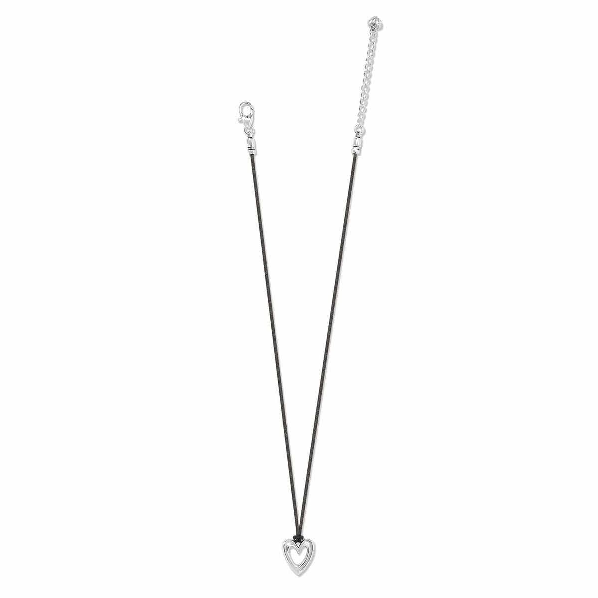 Cascade Open Heart Petite Cord Necklace by Brighton