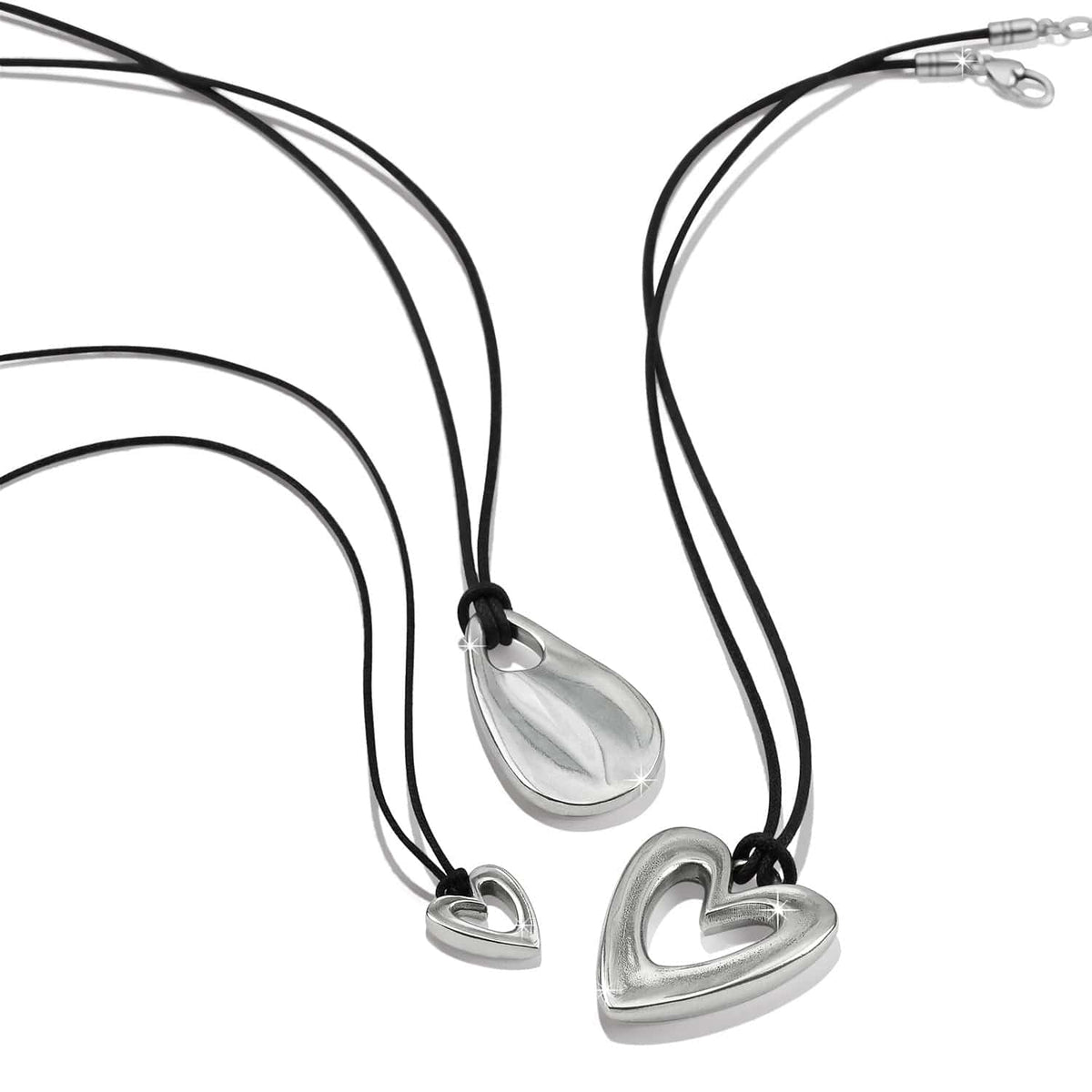 Cascade Open Heart Petite Cord Necklace by Brighton