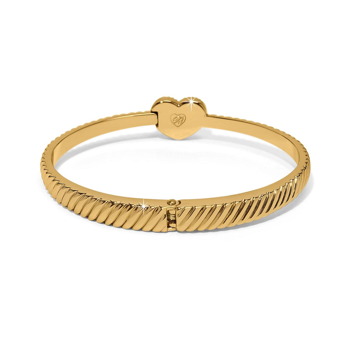 Celestia Heart Hinged Bangle by Brighton