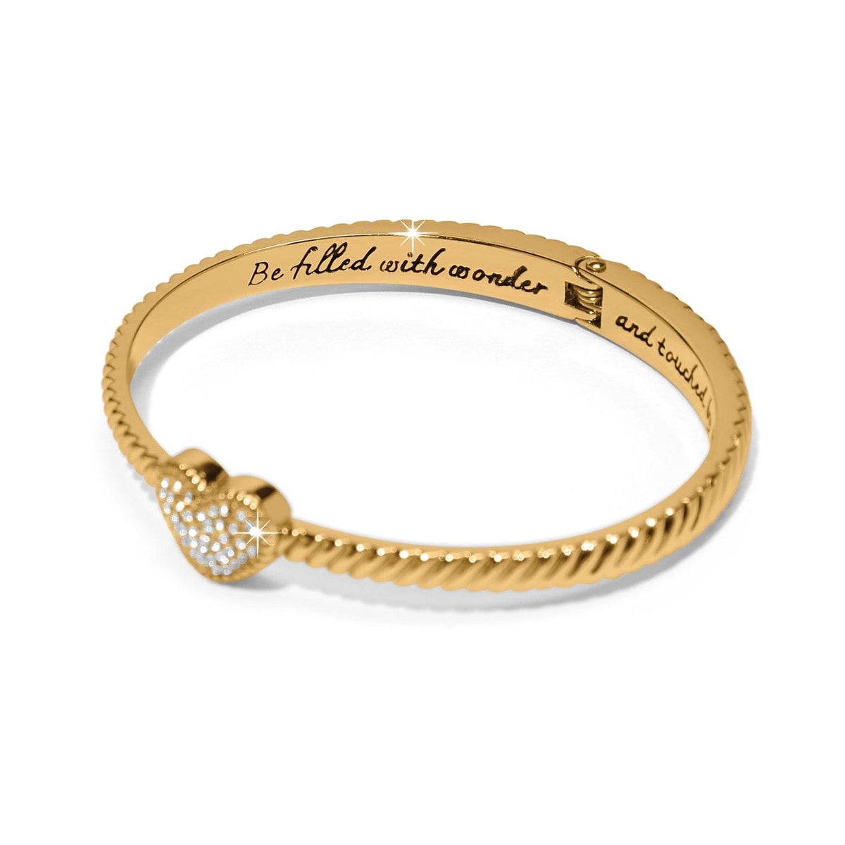 Celestia Heart Hinged Bangle by Brighton
