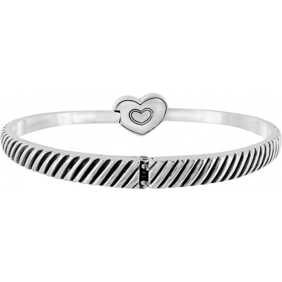 Celestia Heart Hinged Bangle by Brighton