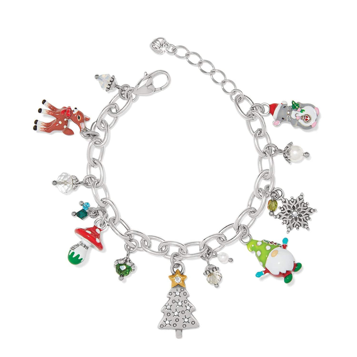 Christmas Forest Charm Bracelet — Silver-Multi