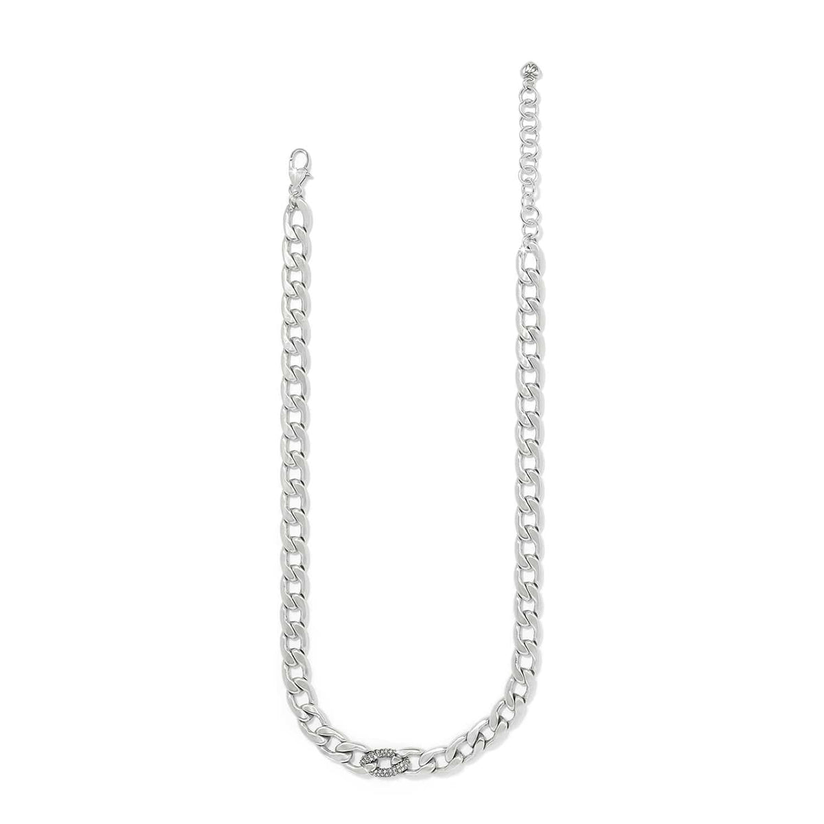 Cleo Pave Link Necklace — Gold