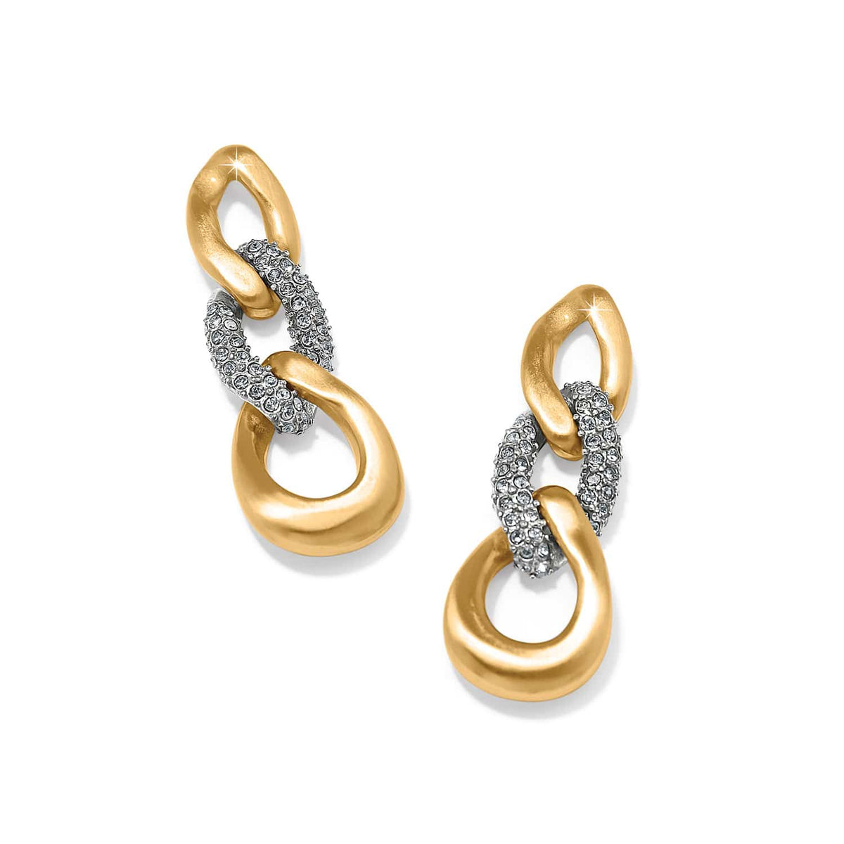 Cleo Pave Link Post Drop Earrings by Brighton