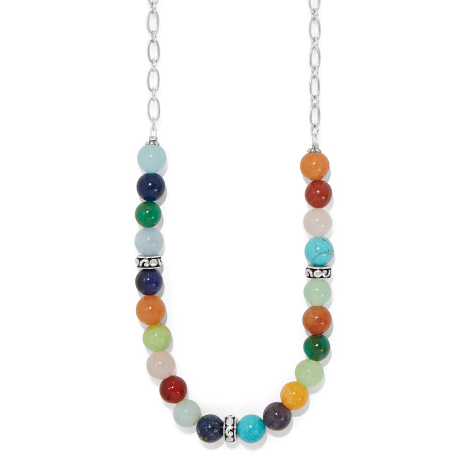 Contempo Confetti Necklace — Silver-Multi