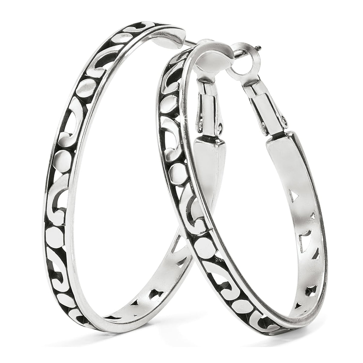 Contempo Large Hoop Earrings — Silver