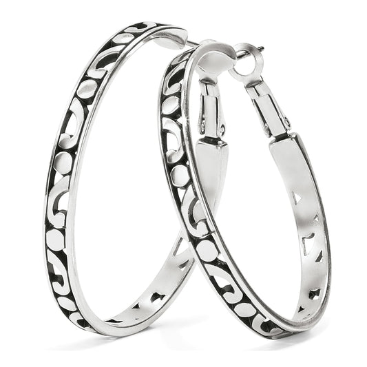 Contempo Large Hoop Earrings — Silver