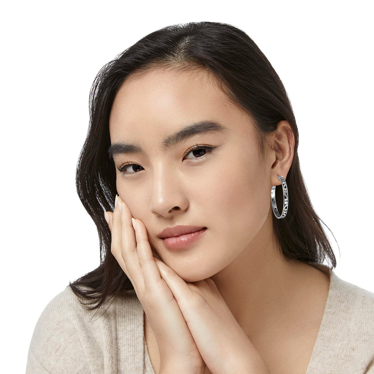 Contempo Large Hoop Earrings by Brighton