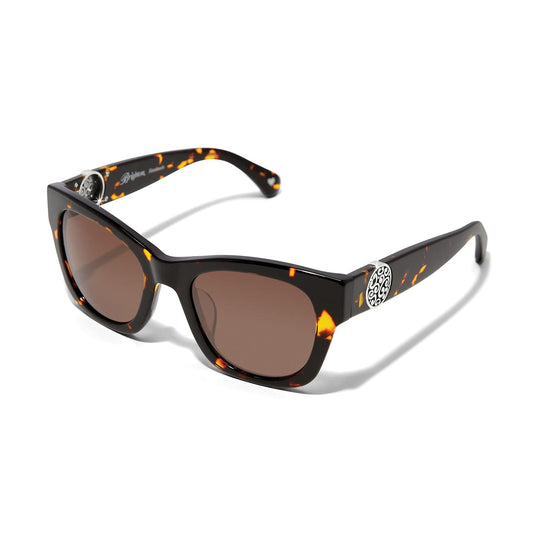 Contempo Medallion Sunglasses — Tortoise