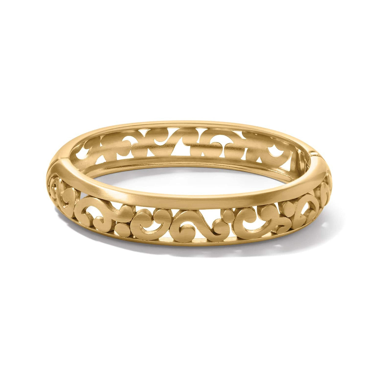 Contempo Medium Hinged Bangle — Gold