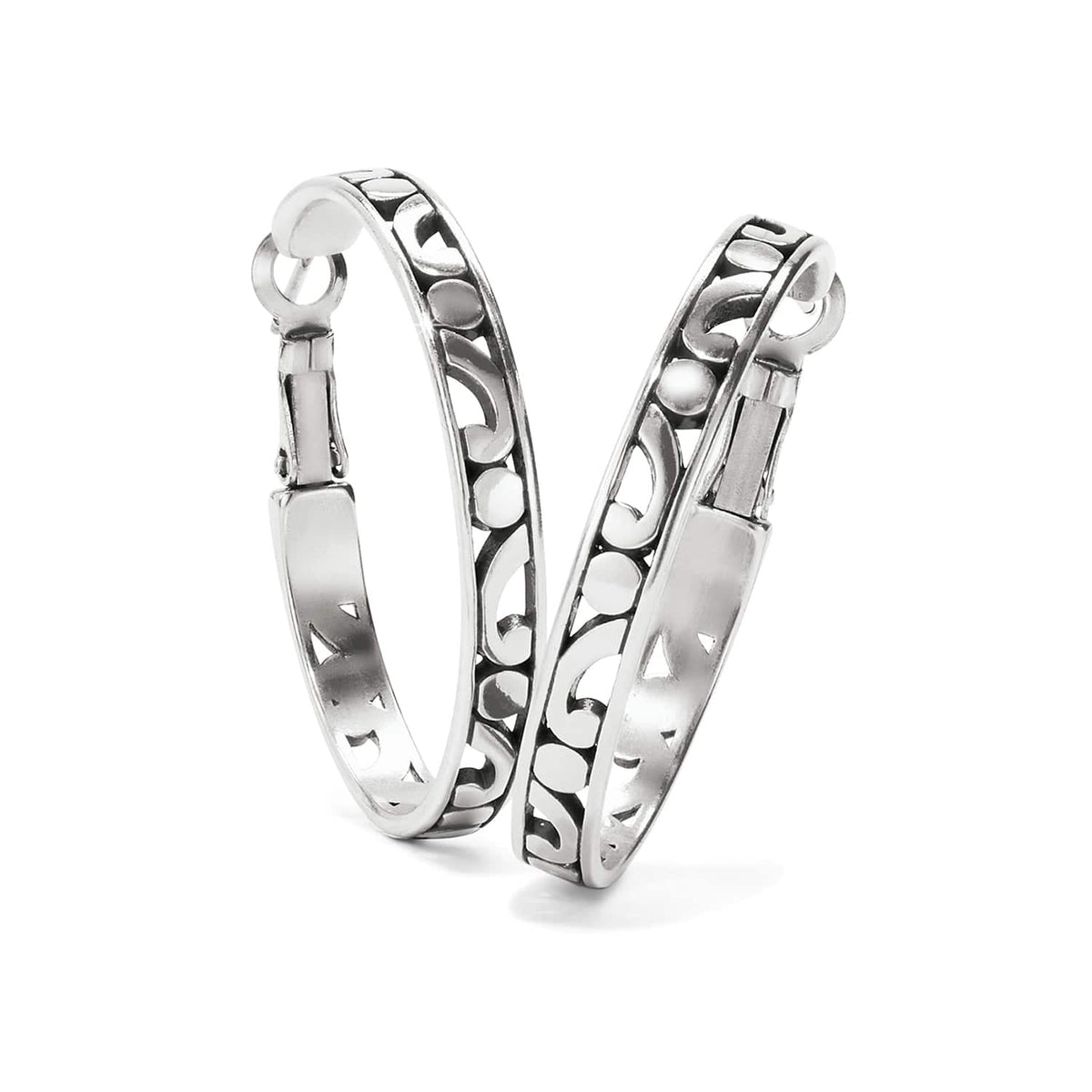 Contempo Medium Hoop Earrings — Silver