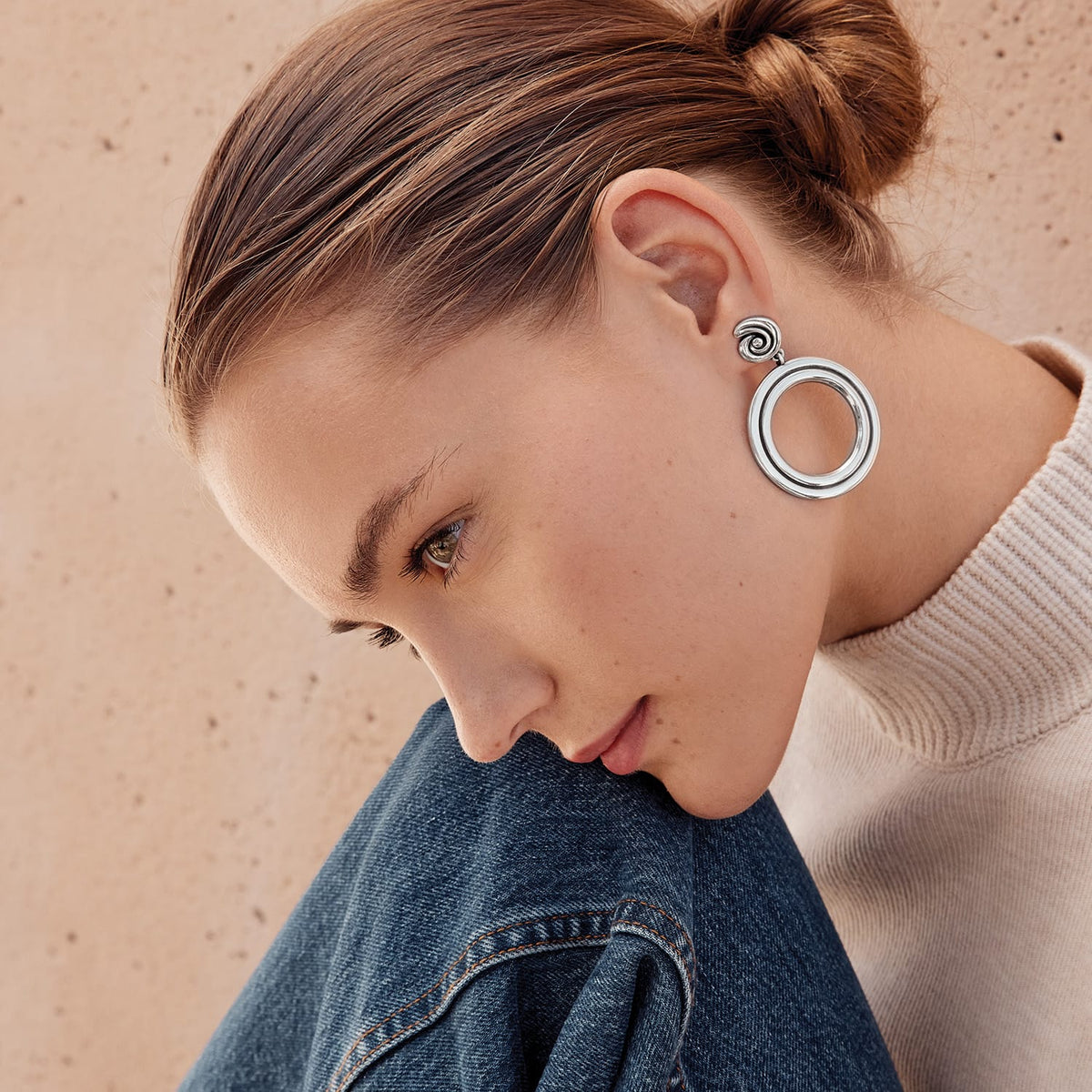 Contempo Moda Ring Post Drop Earrings by Brighton