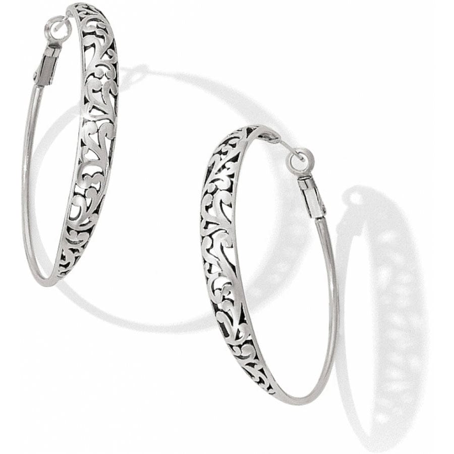 Elora Hoop Leverback Earrings — Silver