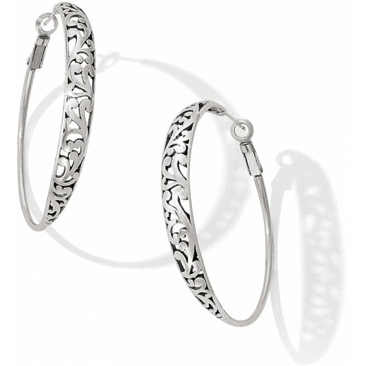 Elora Hoop Leverback Earrings — Silver