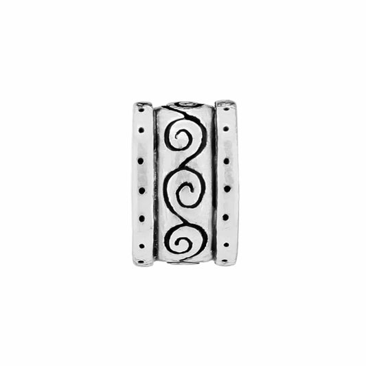Etched Scroll Spacer — Silver
