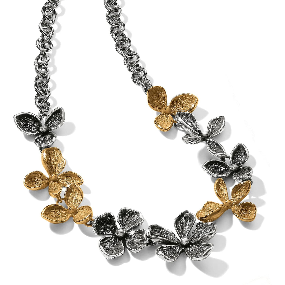 Everbloom Garland Necklace — Silver-Gold