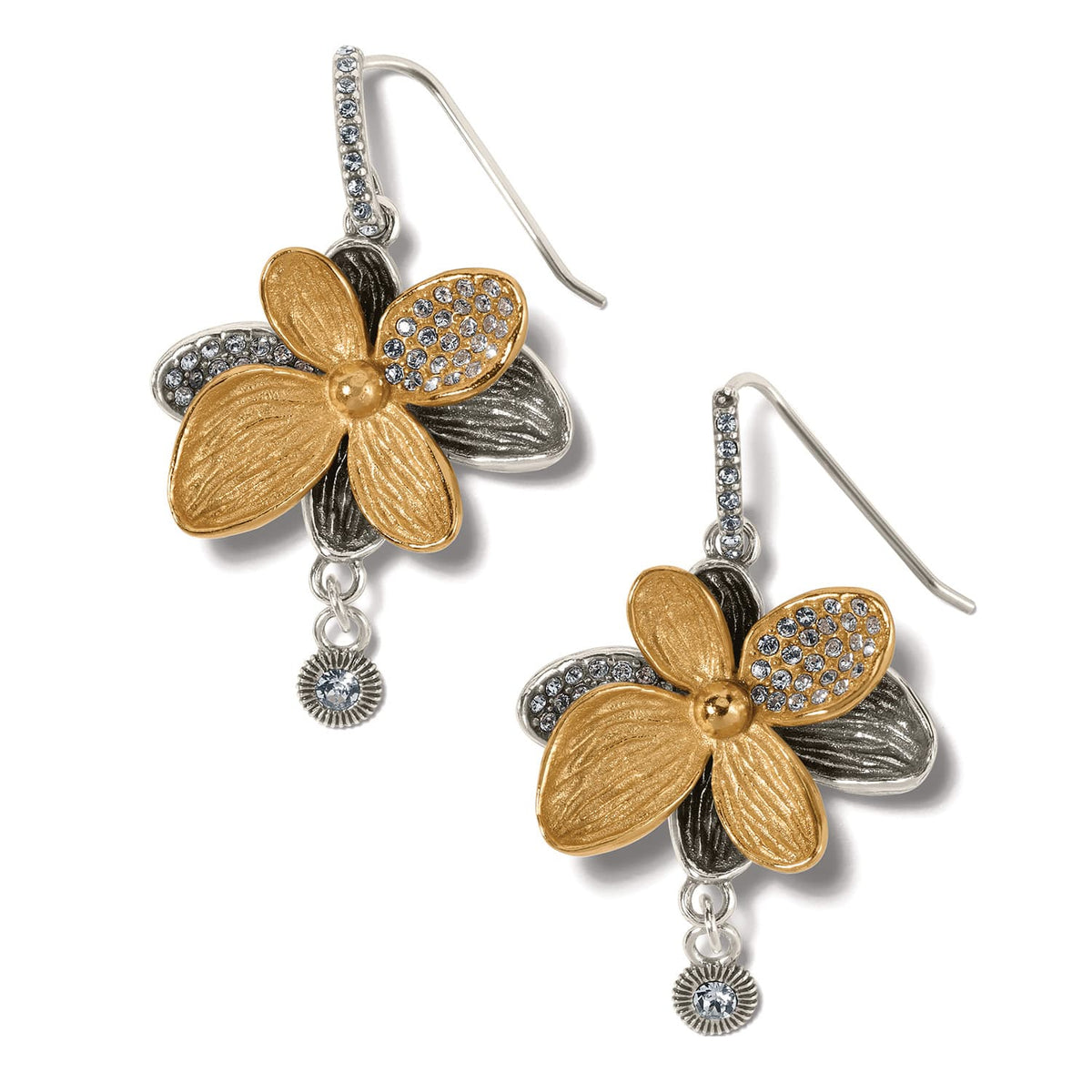 Everbloom Shine French Wire Earrings — Silver-Gold
