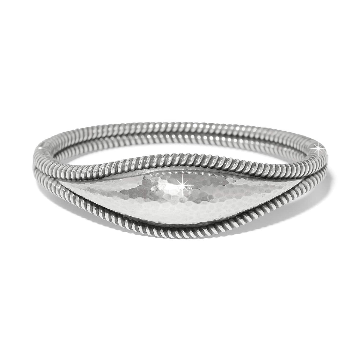 Ferrara Lacrima Hinged Bracelet — Silver