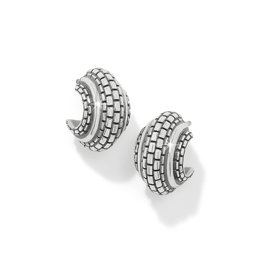 Ferrara Scala Hoop Earrings — Silver