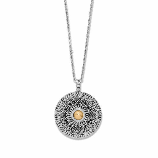 Ferrara Segreta Medallion Necklace — Silver-Gold