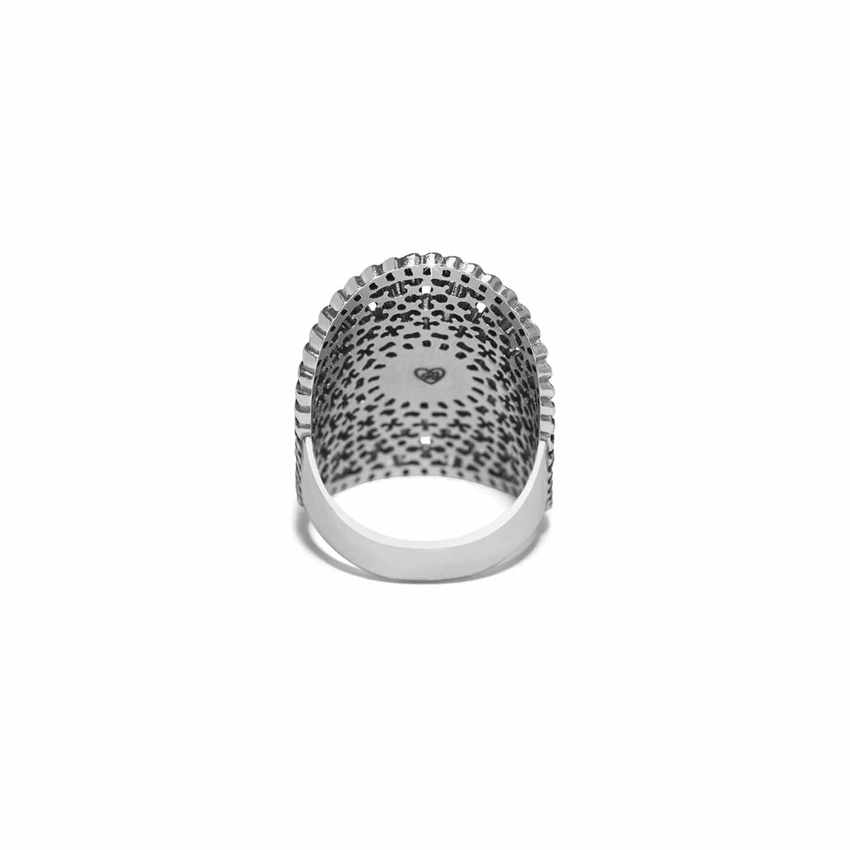 Ferrara Segreta Two Tone Round Ring — Silver-Gold