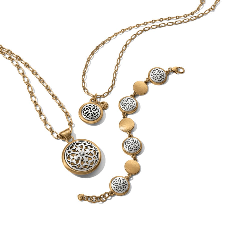 Ferrara Two Tone Luce Small Pendant Necklace by Brighton