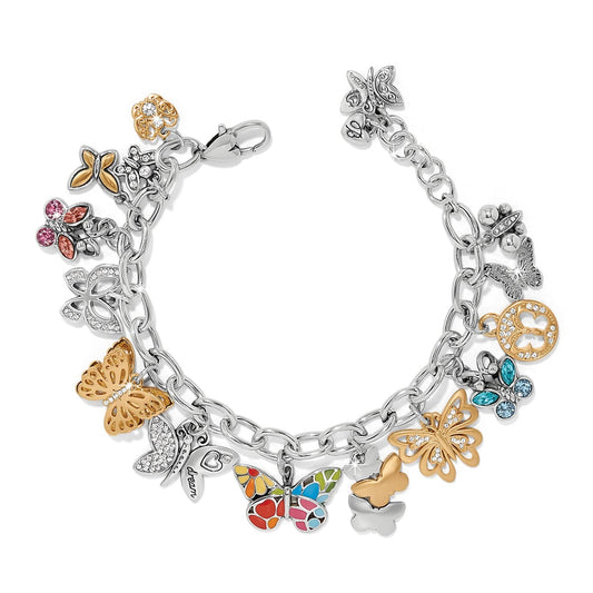 Forever Butterfly Charm Bracelet — Silver-Gold