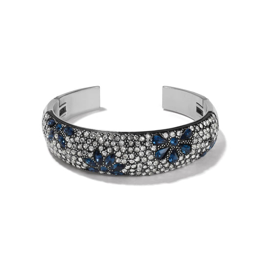 Garden Of Love Double Hinged Bangle — Silver-Blue