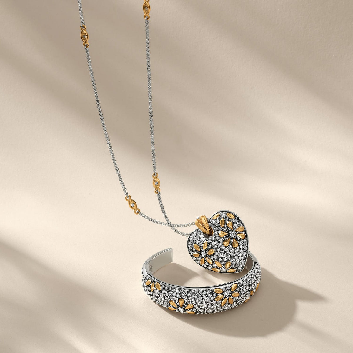 Garden Of Love Heart Convertible Necklace by Brighton