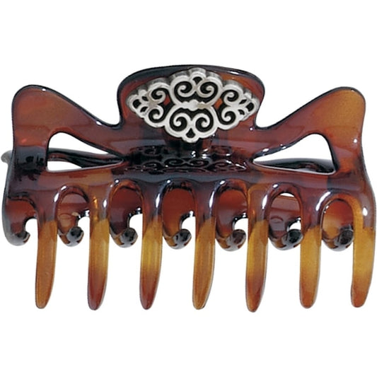Geneva Small Hairclip — Tortoise