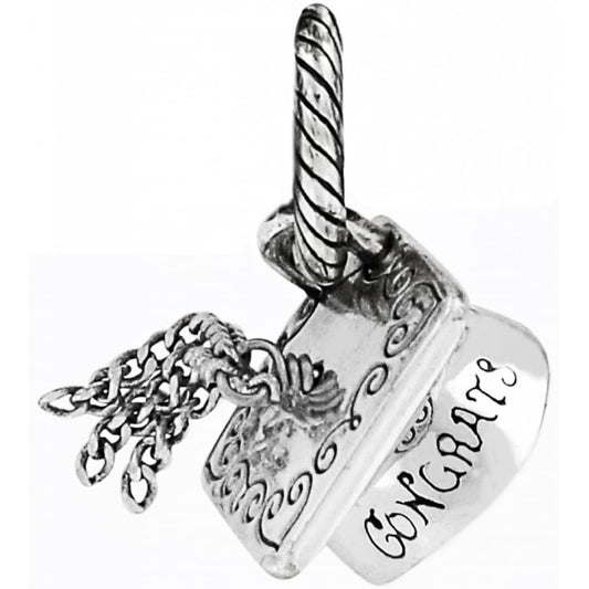Graduation Cap Charm — Silver