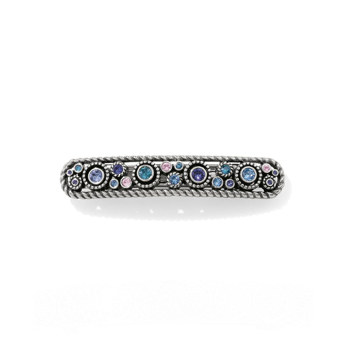 Halo Barrette — Silver-Tanzanite