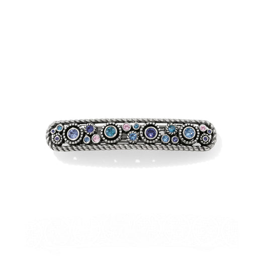 Halo Barrette — Silver-Tanzanite