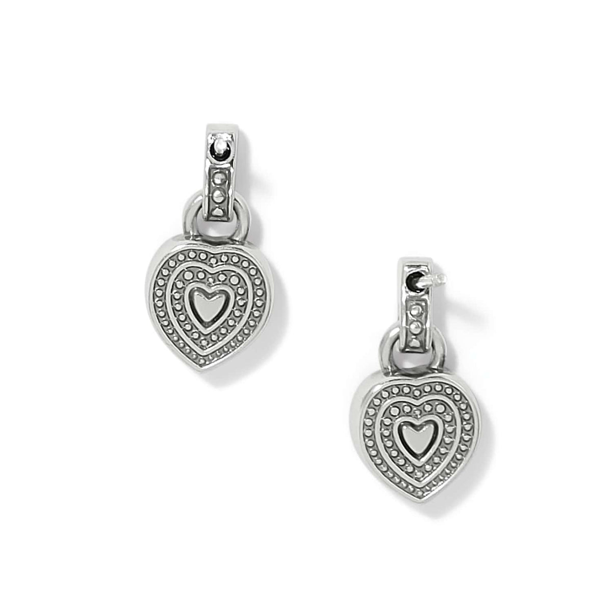 Halo Gemma Petite Heart Post Drop Earrings by Brighton