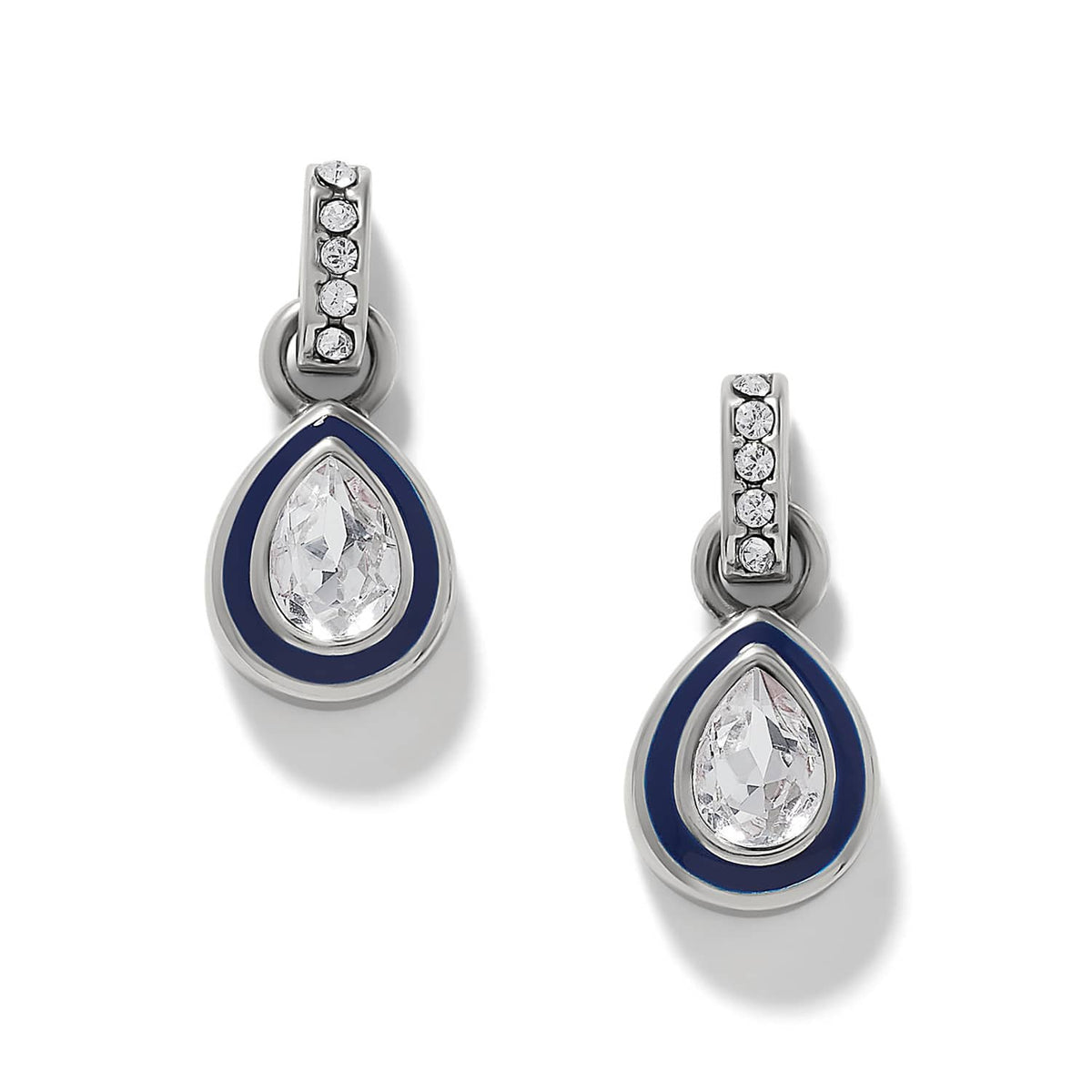Halo Gemma Petite Teardrop Post Drop Earrings — Silver