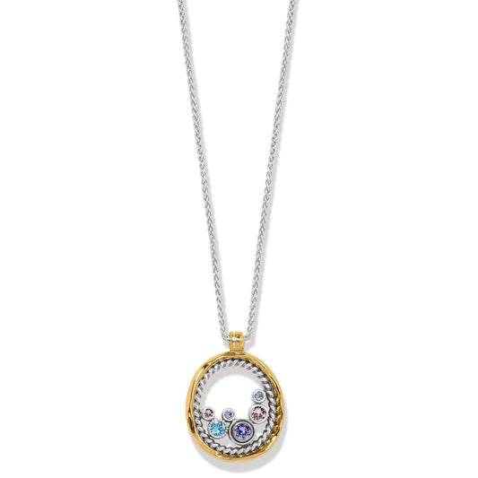Halo Gleam Necklace — Silver-Multi