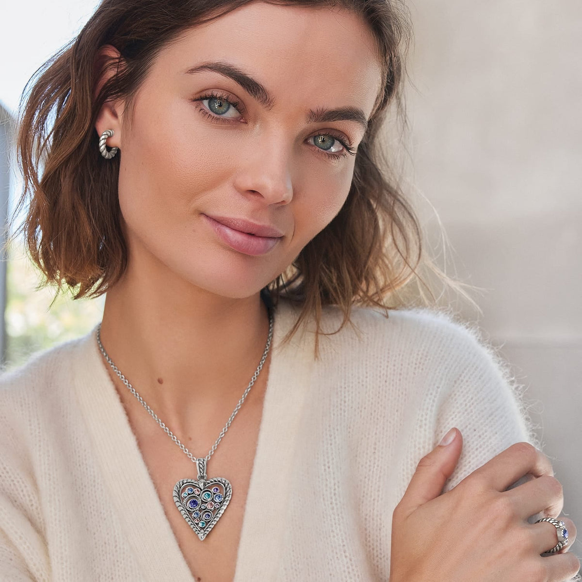 Halo Heart Necklace by Brighton