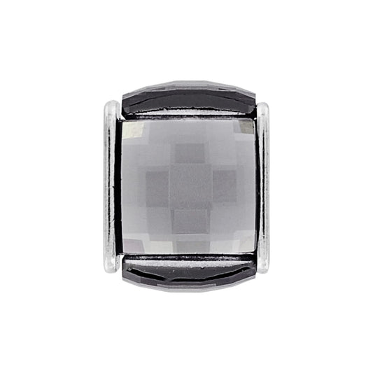 Ice Cube Bead — Silver-Gray